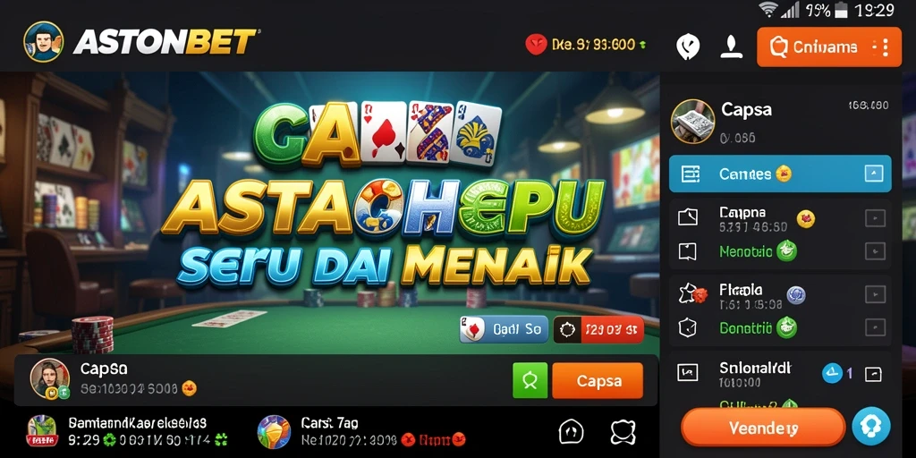 Tampilan antarmuka <strong>ASTONBET</strong> yang menarik untuk permainan Capsa.