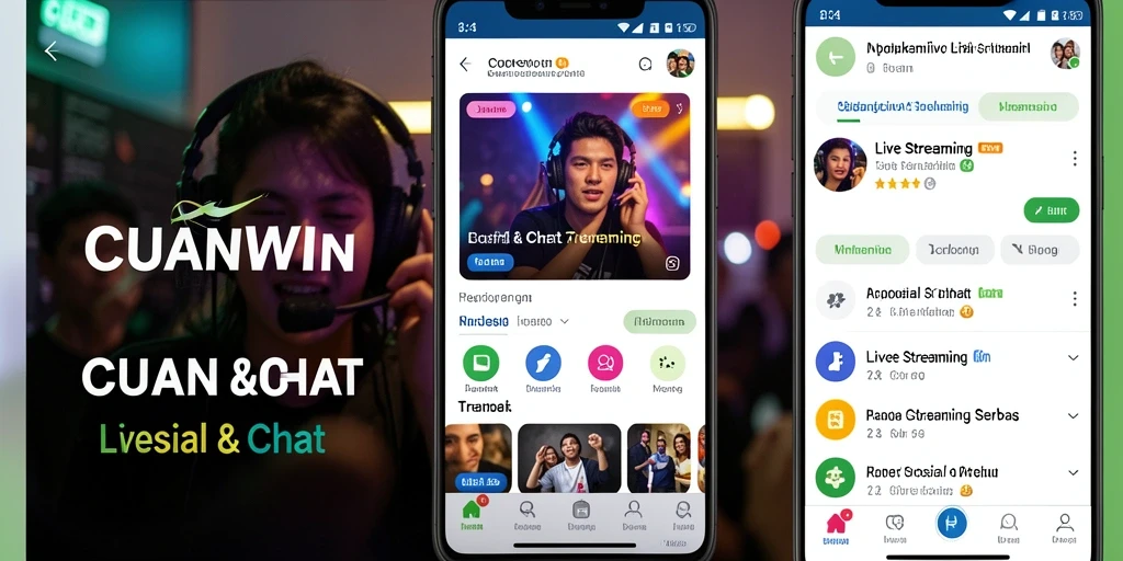 Antarmuka CUANWIN yang menarik dan interaktif saat live streaming.