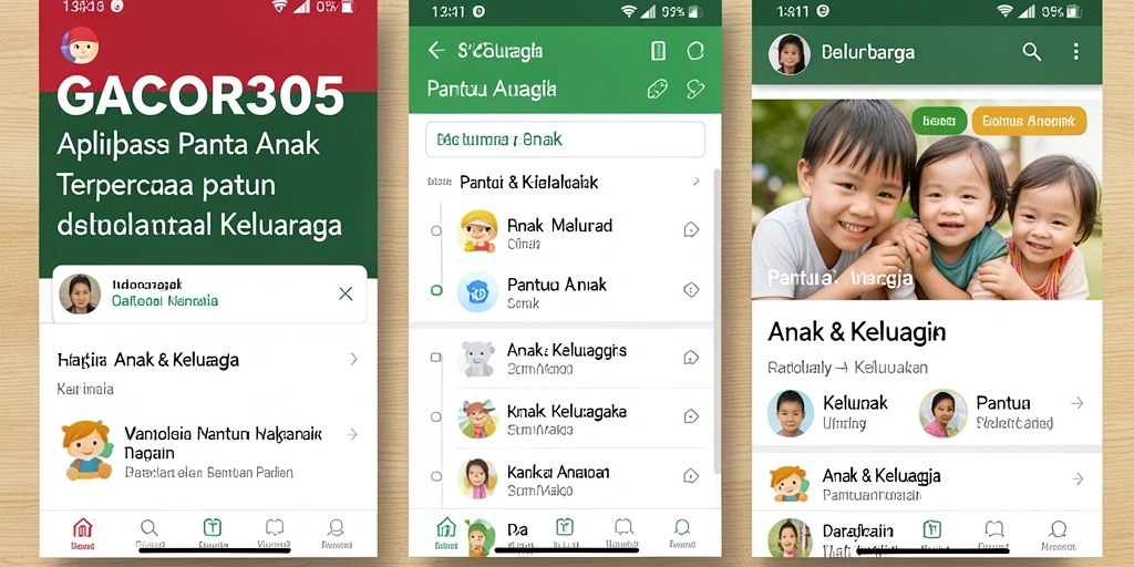 Antarmuka aplikasi GACOR305 yang intuitif untuk Pantau Anak.