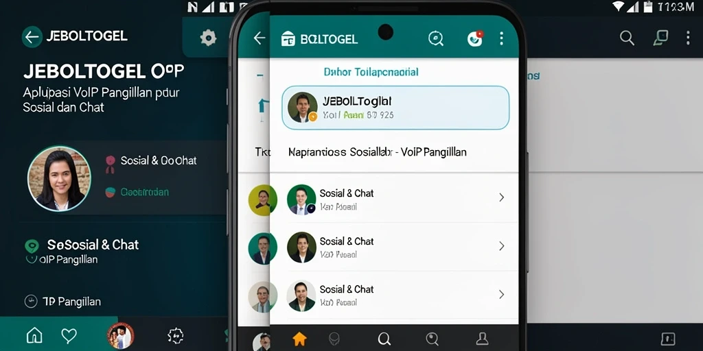 Tampilan antarmuka utama JEBOLTOGEL saat melakukan panggilan VoIP.
