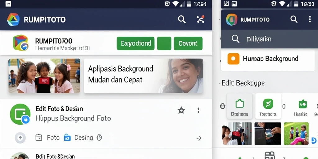 Antarmuka RUMPITOTO yang sederhana untuk menghapus background foto.