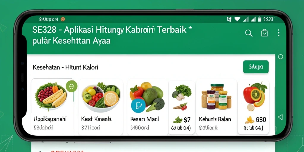 Tampilan antarmuka SE328 untuk menghitung kalori.