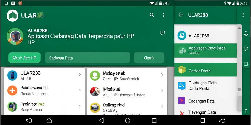 Tampilan antarmuka utama ULAR288 untuk Cadangan Data.
